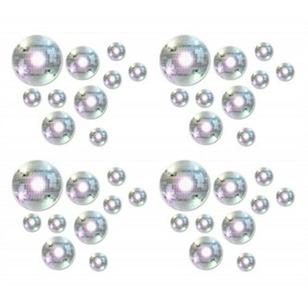 Beistle 52147 40Piece Disco Ball Cutouts, Assorted Sizes, Multicolored