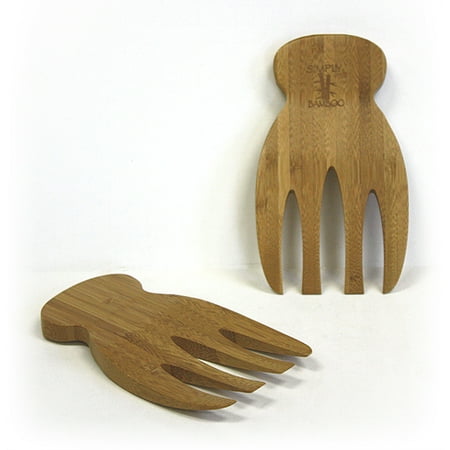 Simply Bamboo Brown Salad Hands - 7''