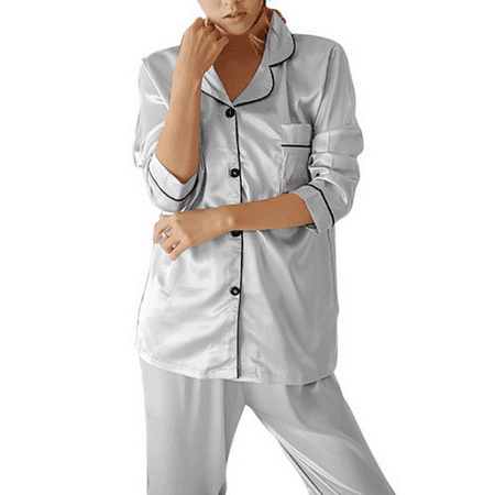 Fanvereka Women s Silk Satin Pajamas Set Long Sleeve Sleepwear Nightwear Pj Sets Sleepwear Set Home Pajamas
Fanvereka Women s Silk Satin Pajamas Set Long Sleeve Sleepwear Nightwear Pj Sets Sleepwear Set Home Pajamas