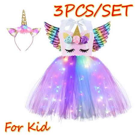 Girls Princess Dress Ball Gown 3Pcs for Birthday Christmas Party Gifts with LED Light Up
Girls Princess Dress Ball Gown 3Pcs for Birthday Christmas Party Gifts with LED Light Up