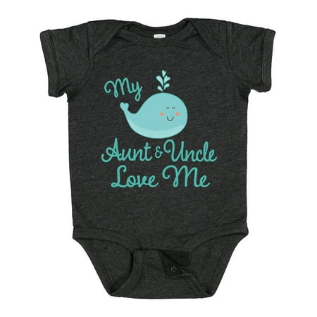 Inktastic My Aunt and Uncle Love Me Whale Gift Baby Boy or Baby Girl Bodysuit