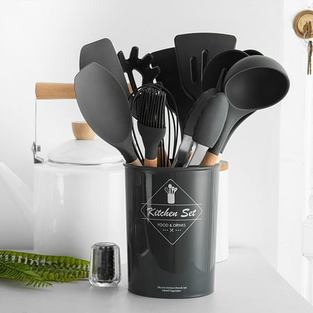 11PCS Silicone Cooking Utensils Set Nonstick with Wooden Handle for Home Kitchen Cooking
11PCS Silicone Cooking Utensils Set Nonstick with Wooden Handle for Home Kitchen Cooking
