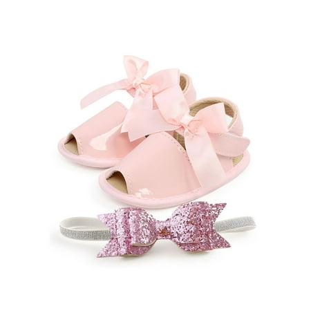 SIMANLAN Baby Girls Flat Sandal Bowknot Sandals First Walkers Crib Shoes Newborn Casual Princess Dress Shoe Infant Soft Sole Pink with Headband 4C
SIMANLAN Baby Girls Flat Sandal Bowknot Sandals First Walkers Crib Shoes Newborn Casual Princess Dress Shoe Infant Soft Sole Pink with Headband 4C