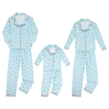 Frobukio Christmas Matching Family Pajamas Set Long Sleeve Santa Claus Printed Tops+Pants Homewear Sleepwear Blue 5-6 Years
Frobukio Christmas Matching Family Pajamas Set Long Sleeve Santa Claus Printed Tops+Pants Homewear Sleepwear Blue 5-6 Years