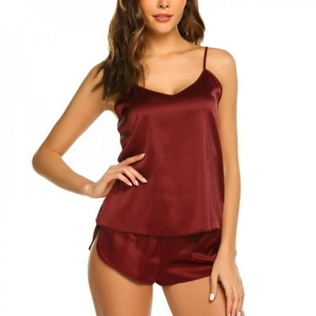 2021 Women s New Pajamas Spring And Summer Sexy Simulation Silk Female Pajamas Suit Strap Pajamas V-neck Pajamas
2021 Women s New Pajamas Spring And Summer Sexy Simulation Silk Female Pajamas Suit Strap Pajamas V-neck Pajamas