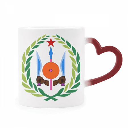 Djibouti National Emblem Country Symbol Heat Sensitive Mug Red Color Changing Stoneware Cup 
Djibouti National Emblem Country Symbol Heat Sensitive Mug Red Color Changing Stoneware Cup