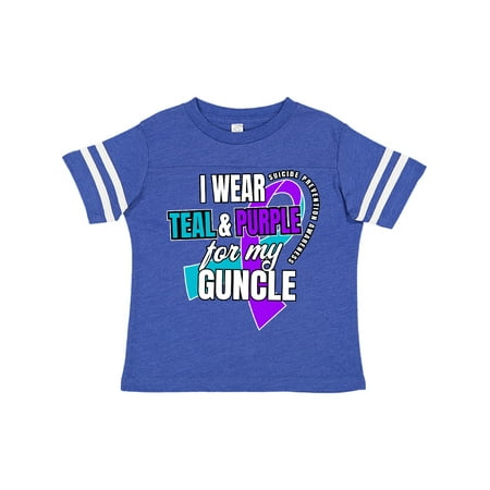 Inktastic Suicide Prevention I Wear Teal and Purple for My Guncle Gift Toddler Boy or Toddler Girl T-Shirt
Inktastic Suicide Prevention I Wear Teal and Purple for My Guncle Gift Toddler Boy or Toddler Girl T-Shirt