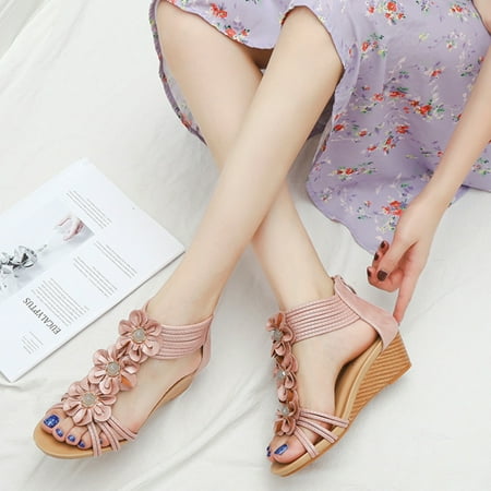 Women‘s Floral Pattern Wedge Heeled Sandals Stacked Heeled Open Toe Ankle Strap Back Zipper Sandals Women‘s Footwear
Women‘s Floral Pattern Wedge Heeled Sandals Stacked Heeled Open Toe Ankle Strap Back Zipper Sandals Women‘s Footwear