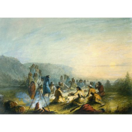 Breafast At Sunrise Stretched Canvas - (24 x 18)