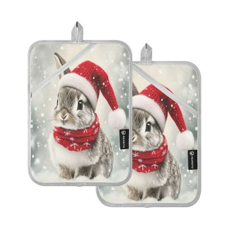 Two Pieces Of Square Heat Insulation Pad Oven Mitts 7x9.8 Inch Oven Microwave Kitchen Cooking Baking Gray Christmas Bunny
Two Pieces Of Square Heat Insulation Pad Oven Mitts 7x9.8 Inch Oven Microwave Kitchen Cooking Baking Gray Christmas Bunny