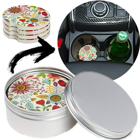 Car Cup Holder Coasters Set of 4 Pack In Gift Box Absorbent Stone with Finger Notch for Easy Fetch of Coaster Pretty & Keep The Auto Vehicle Cupholder Bottom Free of Icy Drink Drips Stain
Car Cup Holder Coasters Set of 4 Pack In Gift Box Absorbent Stone with Finger Notch for Easy Fetch of Coaster Pretty & Keep The Auto Vehicle Cupholder Bottom Free of Icy Drink Drips Stain