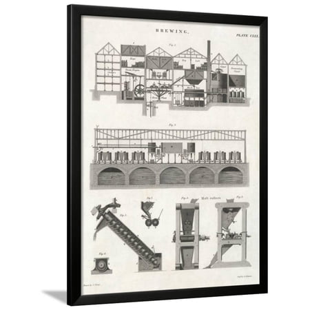 Cross-Section of Brewery Framed Print Wall Art