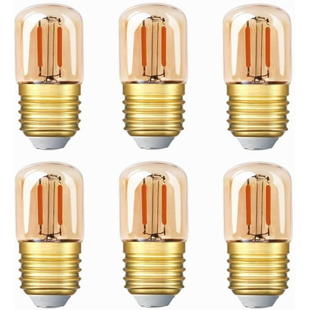 LED Night Light Bulbs 1 Watt Led Light Bulb T28 10W Equivalent Nite Light Bulb White Warm 2200K Decorative Lights E26 Base 120V Mini Edison LED Lamp Amber Glass CRI90 80LM Pack of 6
LED Night Light Bulbs 1 Watt Led Light Bulb T28 10W Equivalent Nite Light Bulb White Warm 2200K Decorative Lights E26 Base 120V Mini Edison LED Lamp Amber Glass CRI90 80LM Pack of 6