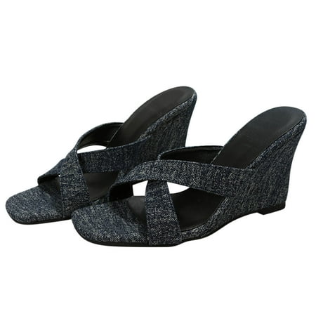 Jsezml Womens Wedge Sandals Cross Strap Open Toe Sandals Summer Heeled Sandals Slip On Mules Dressy Casual Sandals Shoes
Jsezml Womens Wedge Sandals Cross Strap Open Toe Sandals Summer Heeled Sandals Slip On Mules Dressy Casual Sandals Shoes