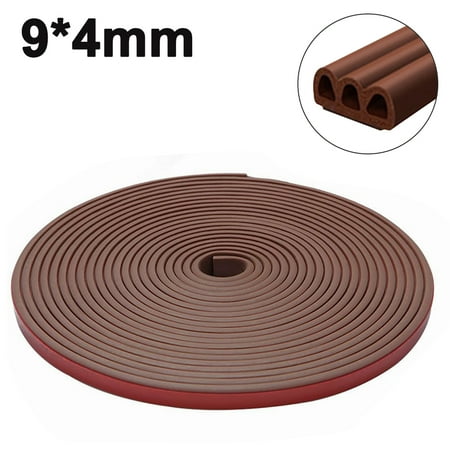 Silicone Rubber Weather Strip Multi-Hole Design Seal Strip for Doors and Windows Professional Self Adhesive Anti Collision Soundproof Waterproof Dustproof Windproof 6M