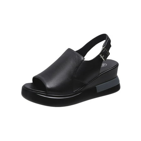 Woobling Women Wedge Sandals Thick Sole Platform Sandal Open Toe Wedges Work Summer Shoe Lightweight Casual Shoes Outdoor Fashion Black 8.5
Woobling Women Wedge Sandals Thick Sole Platform Sandal Open Toe Wedges Work Summer Shoe Lightweight Casual Shoes Outdoor Fashion Black 8.5