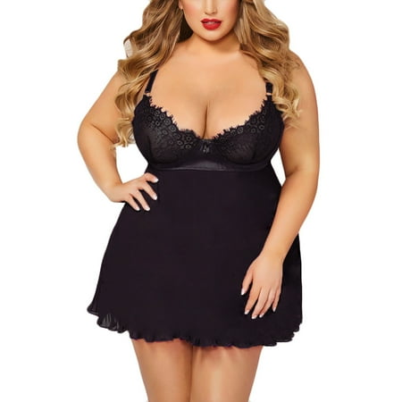 CALAFEBILA Christmas Gift Fashion Women Plus Size Pretty Babydoll Set Lace Lingerie G-String Underwear
CALAFEBILA Christmas Gift Fashion Women Plus Size Pretty Babydoll Set Lace Lingerie G-String Underwear