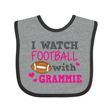 Inktastic I Watch Football with My Grammie Gift Baby Girl Bib
