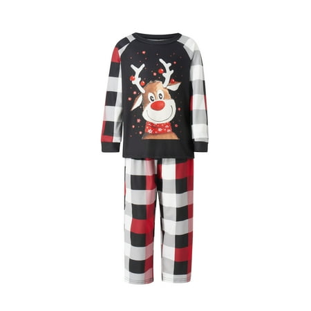 Christmas Matching Family Pajamas Set Long Sleeve Elk Print Plaid Pattern Tops+Plaid Pants/Baby Jumpsuit/Dog Clothes Family wear
Christmas Matching Family Pajamas Set Long Sleeve Elk Print Plaid Pattern Tops+Plaid Pants/Baby Jumpsuit/Dog Clothes Family wear