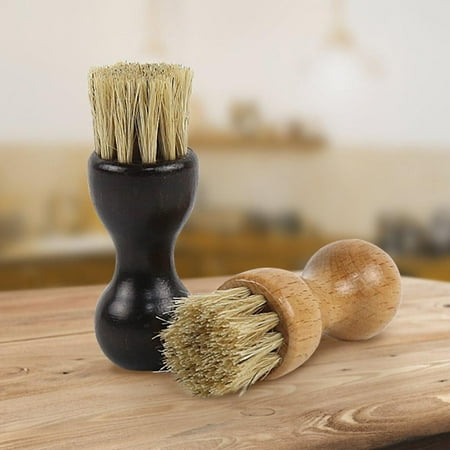 2 Pieces Small Shoe Shine Applicor Brush Shoe Brushes Boot Shine Polishing