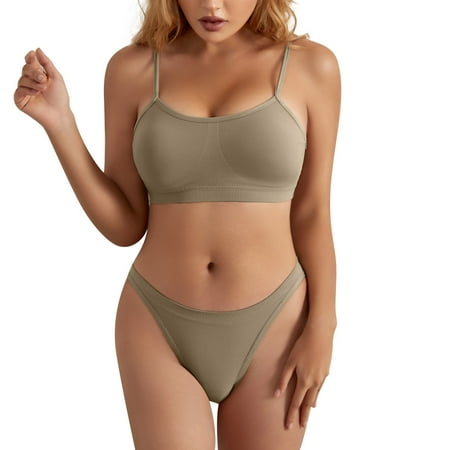 Luiyenes Women s 2 Piece U Neck Seamless Solid Lingerie Halter High Waist Bra And Set
Luiyenes Women s 2 Piece U Neck Seamless Solid Lingerie Halter High Waist Bra And Set