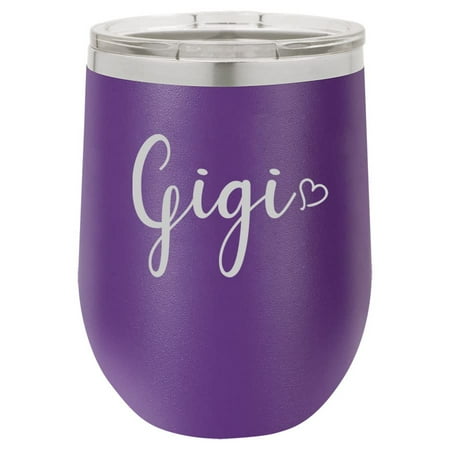 12 oz Double Wall Vacuum Insulated Stainless Steel Stemless Wine Tumbler Glass Coffee Travel Mug With Lid Gigi With Heart (Purple)
12 oz Double Wall Vacuum Insulated Stainless Steel Stemless Wine Tumbler Glass Coffee Travel Mug With Lid Gigi With Heart (Purple)