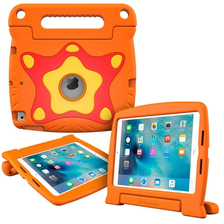 iPad Air 2 Case, rooCASE Starglow Glow in the Dark iPad Air 2 Case for Kids Kid Friendly Protective Cover with Car Mount Attachment for Apple iPad Air