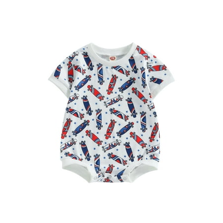 jaweiwi Baby Toddler 4th of July Romper 0 6M 12M 18M 24M Short Sleeve Round Neck Doughnut/Floral/Skateboard Print Bodysuit
jaweiwi Baby Toddler 4th of July Romper 0 6M 12M 18M 24M Short Sleeve Round Neck Doughnut/Floral/Skateboard Print Bodysuit