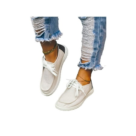 YCCOTO Womens Ladies Casual Soft Flat Slip On Lace Up Comfortable Walking Shoes Outdoor
YCCOTO Womens Ladies Casual Soft Flat Slip On Lace Up Comfortable Walking Shoes Outdoor