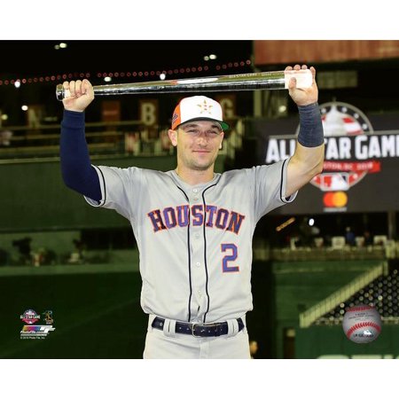 Alex Bregman with the All-Star Game MVP Trophy 2018 MLB All-Star Game Photo Print