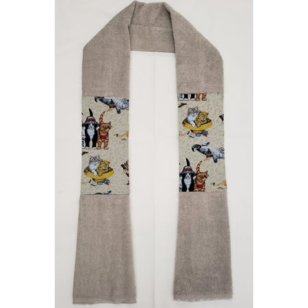 Beach Cats Kitchen Towel Boa / Scarf (Gray)