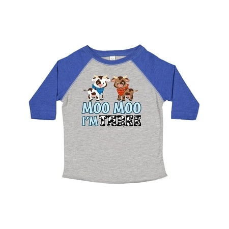 Inktastic Moo Moo I m 3 with Cute Holstein Cows Gift Toddler Boy or Toddler Girl T-Shirt