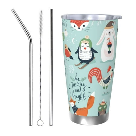 Zeuib Christmas Winter Animals Printed 20oz Stainless Steel Insulated Car Cup Stainless Steel Thermal Cup Vacuum Insulated Leak-proof Travel Mug Cup-Straw Three-piece Set
Zeuib Christmas Winter Animals Printed 20oz Stainless Steel Insulated Car Cup Stainless Steel Thermal Cup Vacuum Insulated Leak-proof Travel Mug Cup-Straw Three-piece Set