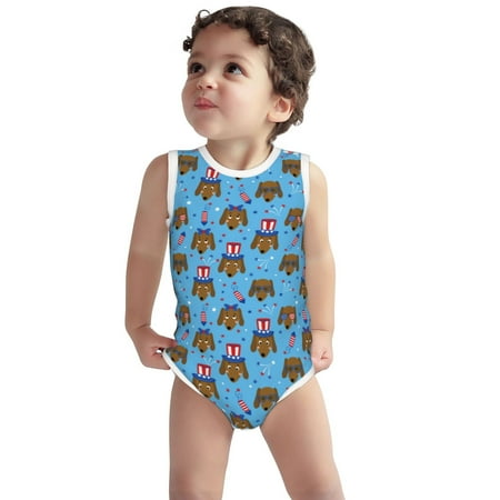 Vsdgher Cute Puppy Print Baby Unisex Baby Cotton Sleeveless Bodysuits Soft and velvety comfortable and breathable
Vsdgher Cute Puppy Print Baby Unisex Baby Cotton Sleeveless Bodysuits Soft and velvety comfortable and breathable