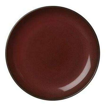 Oneida L6753074119 6.5 in. Rustic Crimson Porcelain Round Coupe Plate Red