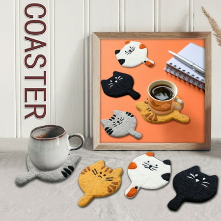 WNG Cute Cat Cup Cushion Wool Felts Cat Cup Cushion Cute and Well-Behaved Placemat Creative Gift
WNG Cute Cat Cup Cushion Wool Felts Cat Cup Cushion Cute and Well-Behaved Placemat Creative Gift