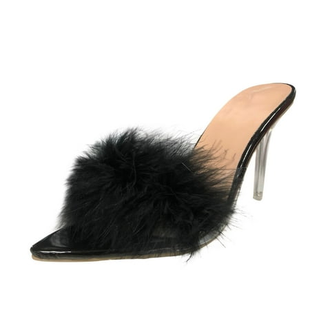 GNEIKDEING Spring And Summer Women Sandals Fluffy Sexy Crystal High Heeled Large Size Pointed Toe Gift on Clearance
GNEIKDEING Spring And Summer Women Sandals Fluffy Sexy Crystal High Heeled Large Size Pointed Toe Gift on Clearance