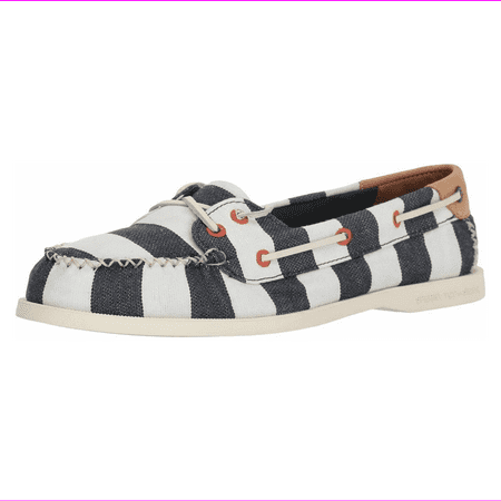 Sperry Women s Authentic Original Venice Boat Shoe Navy/Wht Canvas 8 M