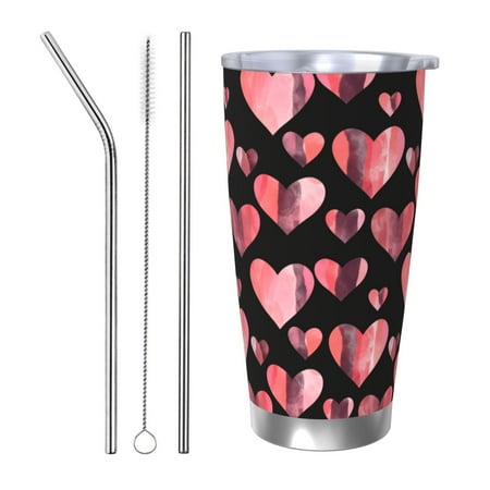 Fuzoiu Hearts Print 20oz Tumbler Stainless Steel Vacuum Insulated Car Cup Insulated Coffee Mug Travel Mug with Lid Thermal Cup for Outdoor-Straw Three-piece Set
Fuzoiu Hearts Print 20oz Tumbler Stainless Steel Vacuum Insulated Car Cup Insulated Coffee Mug Travel Mug with Lid Thermal Cup for Outdoor-Straw Three-piece Set