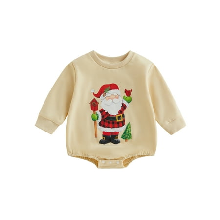 Canrulo Christmas Newborn Baby Girls Boys Romper Long Sleeve Santa Claus Print Jumpsuit Bodysuit Fall Clothes Beige Santa 12-18 Months
Canrulo Christmas Newborn Baby Girls Boys Romper Long Sleeve Santa Claus Print Jumpsuit Bodysuit Fall Clothes Beige Santa 12-18 Months