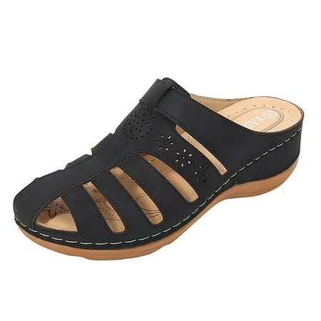 Fashionable Women s Sandals Thick Bottom Slope Heel Leather Light Non Slip Women s Slippers
Fashionable Women s Sandals Thick Bottom Slope Heel Leather Light Non Slip Women s Slippers