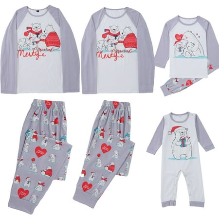 Family Christmas Pjs Matching Sets Xmas Matching Pajamas for Adults Kids Holiday Xmas Sleepwear Set