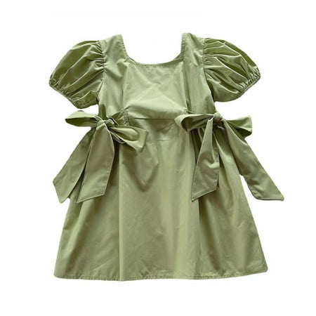 Toddler Little Girls Solid Bow Dress Short Sleeve Tutu Party Dresses Green 1-7 Years
Toddler Little Girls Solid Bow Dress Short Sleeve Tutu Party Dresses Green 1-7 Years