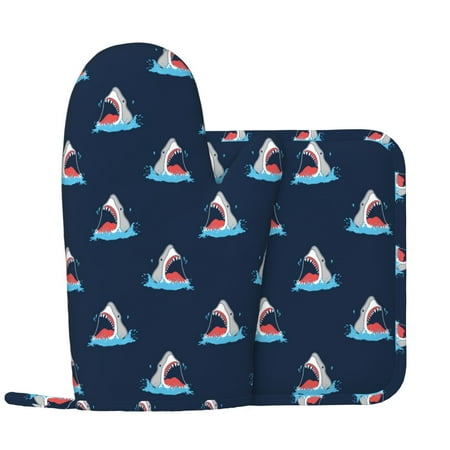 Oven Mitts and Pot Holders Sets Big Mouth Shark Non-Slip Silicone Oven Gloves Potholders Cotton Lining Heat Resistant Gloves Hot Pads for Kitchen Cooking Baking
Oven Mitts and Pot Holders Sets Big Mouth Shark Non-Slip Silicone Oven Gloves Potholders Cotton Lining Heat Resistant Gloves Hot Pads for Kitchen Cooking Baking