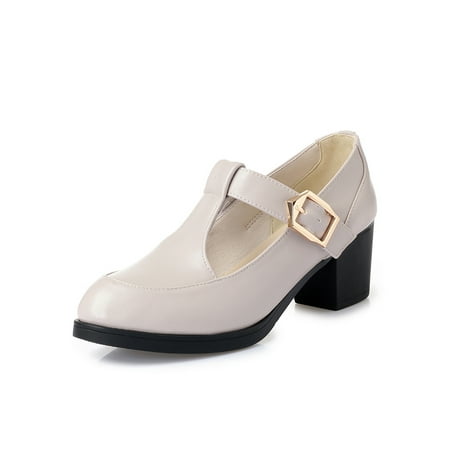 Tenmix Womens Lightweight Mary Jane Casual T-strap Pumps Walking Comfort Dress Shoes Beige Gray-Mid Heel 9
Tenmix Womens Lightweight Mary Jane Casual T-strap Pumps Walking Comfort Dress Shoes Beige Gray-Mid Heel 9