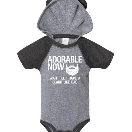 Adorable Now...Wait Till I Have a Beard Like Dad in White Infant Creeper