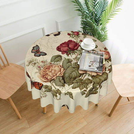 ZICANCN Round Table Cloths 60 Inch Roses Butterflies Table Cover Waterproof Washable Outdoor Picnic Tablecloth
ZICANCN Round Table Cloths 60 Inch Roses Butterflies Table Cover Waterproof Washable Outdoor Picnic Tablecloth