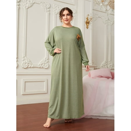 Women s Plus Bear Patch Batwing Sleeve Sleep Dress 4XL(20) Mint Green Casual F22001D
Women s Plus Bear Patch Batwing Sleeve Sleep Dress 4XL(20) Mint Green Casual F22001D