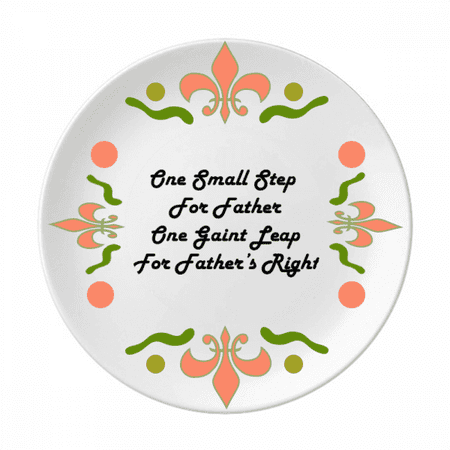 Small Step Giant Festival Quote Flower Ceramics Plate Tableware Dinner Dish