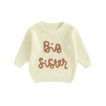 Wallarenear Baby Sister Matching Sweater Long Sleeve Letter Embroidery Knit Pullover Tops
Wallarenear Baby Sister Matching Sweater Long Sleeve Letter Embroidery Knit Pullover Tops